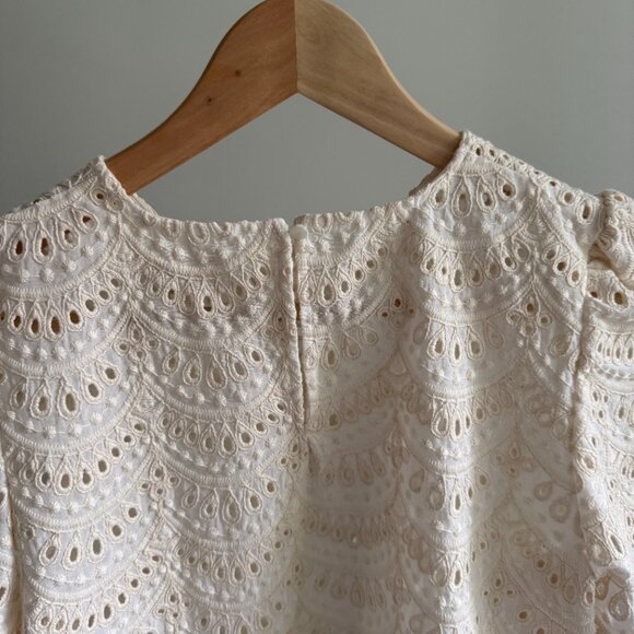 Sezane Embroidered Ecru Blouse - 34 - Picture 6 of 10